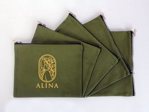 Custom Printed Colorful Makeup Bag - 8"W x 6"H Cosmetic Clutch Bag, Bridesmaid Cosmetic Bag - Pamusan.com