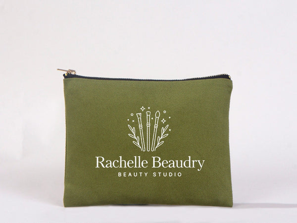 Custom Printed Colorful Makeup Bag - 8"W x 6"H Cosmetic Clutch Bag, Bridesmaid Cosmetic Bag - Pamusan.com