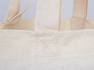 Custom Printed Cotton Grocery Tote Bag – 19"W x 16"H x 4"D Reusable Double Handle Shopping Bag - Pamusan.com