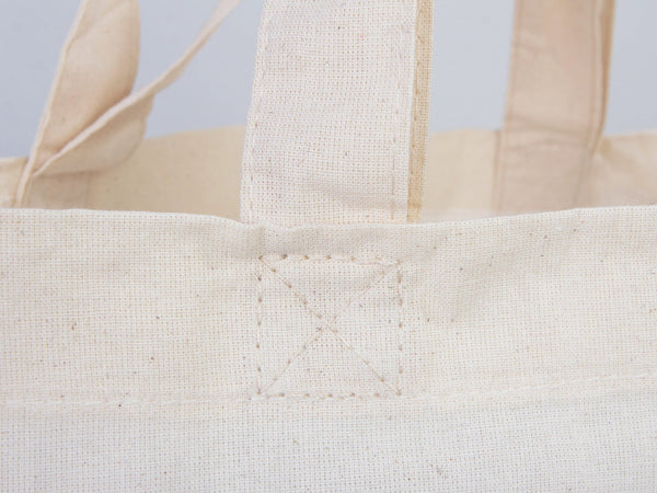 Custom Printed Cotton Grocery Tote Bag – 19"W x 16"H x 4"D Reusable Double Handle Shopping Bag - Pamusan.com