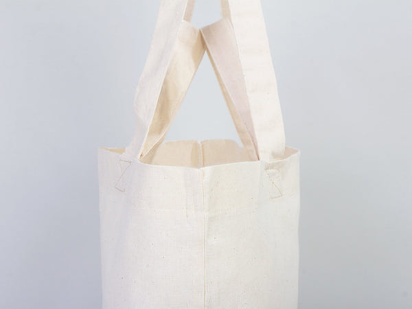 Custom Printed Cotton Grocery Tote Bag – 19"W x 16"H x 4"D Reusable Double Handle Shopping Bag - Pamusan.com