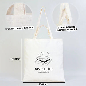 Custom Printed Cotton Tote Bag – 16" × 16" (40 × 40 cm) – 4 oz Natural – Double Handles - Pamusan.com