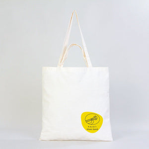 Custom Printed Cotton Tote Bag – 16" × 16" (40 × 40 cm) – 4 oz Natural – Double Handles - Pamusan.com