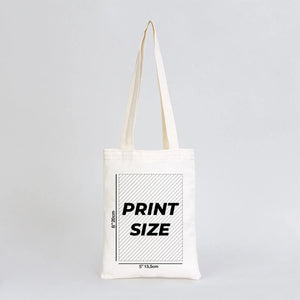 Custom Printed Cotton Tote Bag – 8" × 10" (20 × 25 cm) – 4 oz Natural Book Bag - Pamusan.com