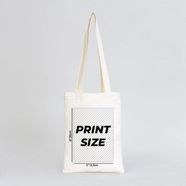 Custom Printed Cotton Tote Bag – 8" × 10" (20 × 25 cm) – 4 oz Natural Book Bag - Pamusan.com