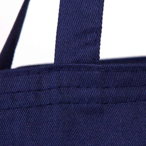 Custom Printed Cotton Tote Bag – Navy Blue – 14" × 16" (35 × 40 cm) – 6 oz - Pamusan.com