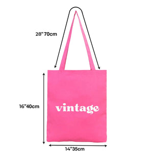 Custom Printed Cotton Tote Bag – Pink – 14" × 16" (35 × 40 cm) – 6 oz - Pamusan.com