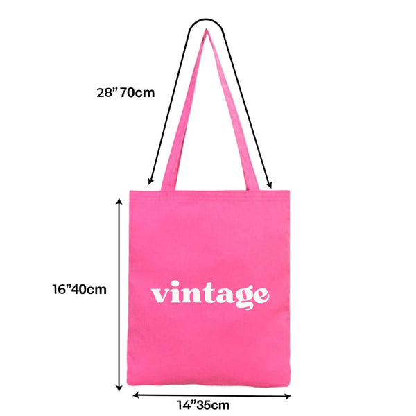 Custom Printed Cotton Tote Bag – Pink – 14" × 16" (35 × 40 cm) – 6 oz - Pamusan.com