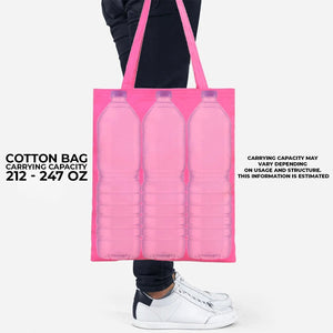 Custom Printed Cotton Tote Bag – Pink – 14" × 16" (35 × 40 cm) – 6 oz - Pamusan.com