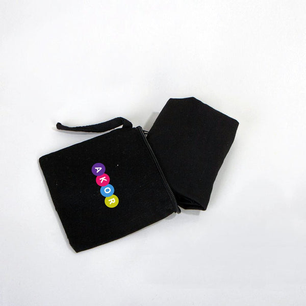 Custom Printed Foldable Cotton Shopping Bag with Black Clutch – 19" × 16" × 4" (48 × 41 × 10 cm) - 4 oz - Pamusan.com