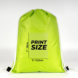 Custom Printed Impertex Drawstring Backpack 13×18 in (32×45 cm) – Green - Pamusan.com