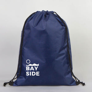 Custom Printed Impertex Drawstring Backpack 13×18 in (32×45 cm) – Navy Blue - Pamusan.com