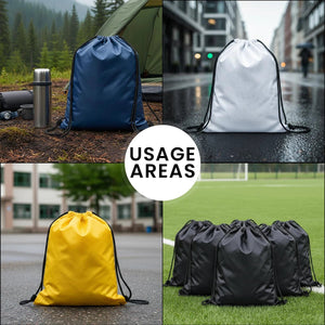 Custom Printed Impertex Drawstring Backpack 13×18 in (32×45 cm) – Yellow - Pamusan.com