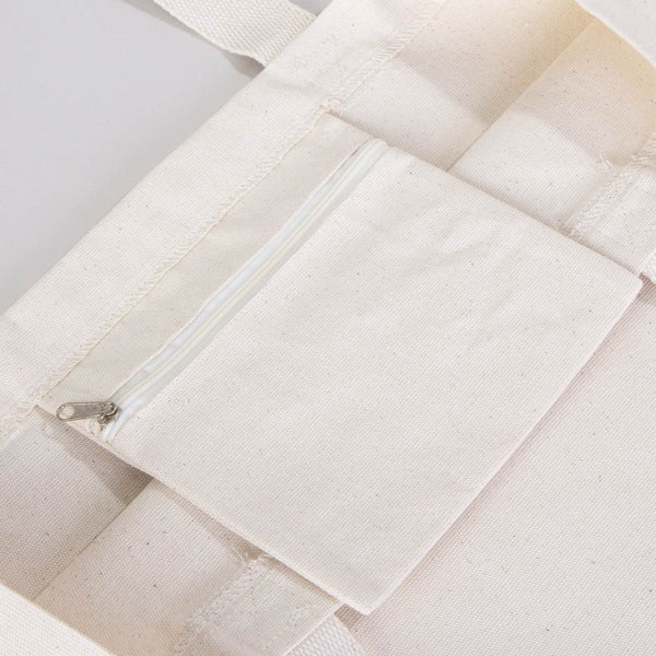 Custom Printed Natural Canvas Tote Bag with Woven Handles – 18" × 14" × 3" (45 × 35 × 8 cm) – Thick 10 oz Cotton - Pamusan.com