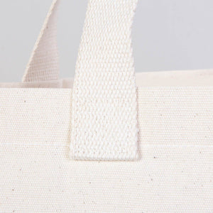Custom Printed Natural Canvas Tote Bag with Woven Handles – 18" × 14" × 3" (45 × 35 × 8 cm) – Thick 10 oz Cotton - Pamusan.com