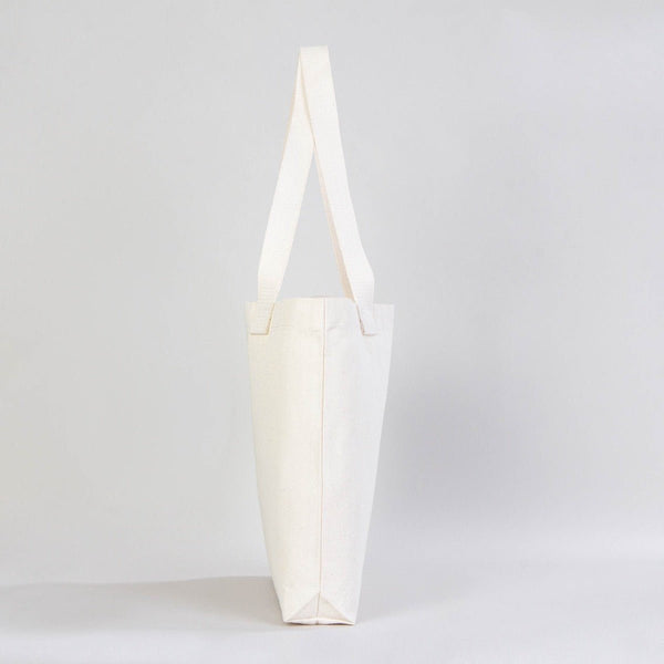 Custom Printed Natural Canvas Tote Bag with Woven Handles – 18" × 14" × 3" (45 × 35 × 8 cm) – Thick 10 oz Cotton - Pamusan.com