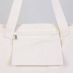 Custom Printed Natural Canvas Tote Bag with Woven Handles – 18" × 14" × 3" (45 × 35 × 8 cm) – Thick 10 oz Cotton - Pamusan.com