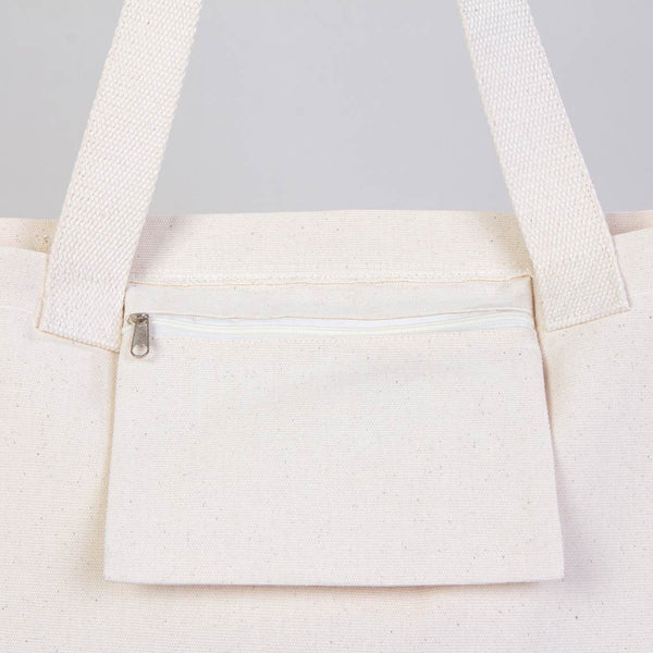 Custom Printed Natural Canvas Tote Bag with Woven Handles – 18" × 14" × 3" (45 × 35 × 8 cm) – Thick 10 oz Cotton - Pamusan.com