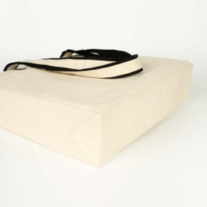 Custom Printed Zippered Canvas Tote Bag – 16" × 14" × 4" (40 × 35 × 10 cm) – Front Pockets – Black Handle - Pamusan.com