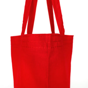 Custom Red Raw Cotton Tote Bag – Logo Print, Reusable & Durable - Pamusan.com