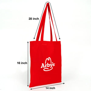 Custom Red Raw Cotton Tote Bag – Logo Print, Reusable & Durable - Pamusan.com