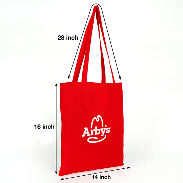Custom Red Raw Cotton Tote Bag – Logo Print, Reusable & Durable - Pamusan.com