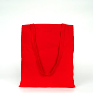 Custom Red Raw Cotton Tote Bag – Logo Print, Reusable & Durable - Pamusan.com