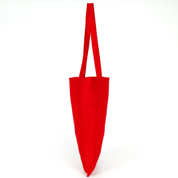 Custom Red Raw Cotton Tote Bag – Logo Print, Reusable & Durable - Pamusan.com