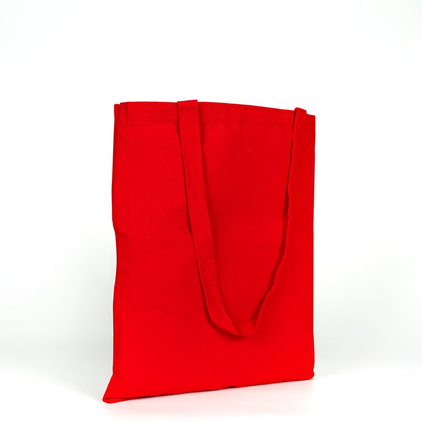 Custom Red Raw Cotton Tote Bag – Logo Print, Reusable & Durable - Pamusan.com
