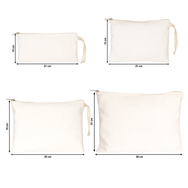 Custom Sublimation Printed Laminated Cotton Clutch Pouch – 12" × 8" (30 × 21 cm) - Pamusan.com