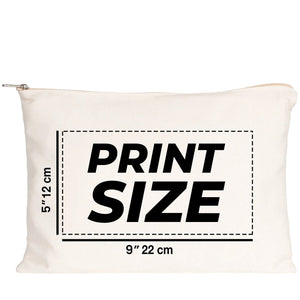 Custom Sublimation Printed Laminated Cotton Clutch Pouch – 12" × 8" (30 × 21 cm) - Pamusan.com