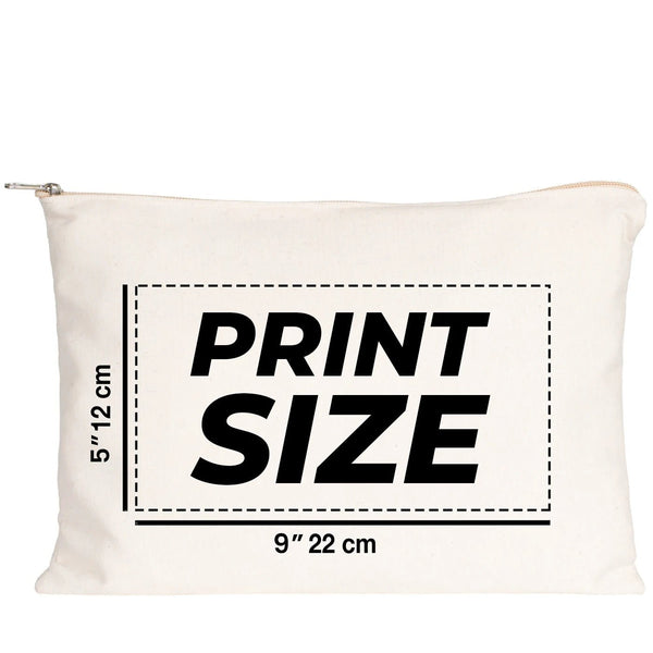 Custom Sublimation Printed Laminated Cotton Clutch Pouch – 12" × 8" (30 × 21 cm) - Pamusan.com