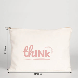 Custom Sublimation Printed Laminated Cotton Clutch Pouch – 12" × 8" (30 × 21 cm) - Pamusan.com