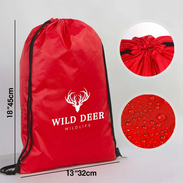 Custom Waterproof Drawstring Backpack – Red, Large 13×18 in (32×45 cm) - Pamusan.com