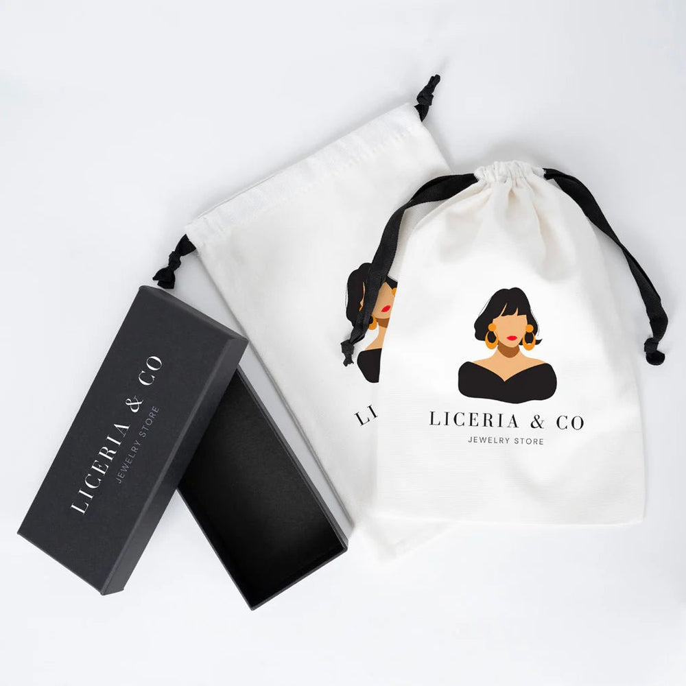 Custom White Canvas Drawstring Bag – Black Cord - 8" × 12" (20 × 30 cm) - Pamusan.com