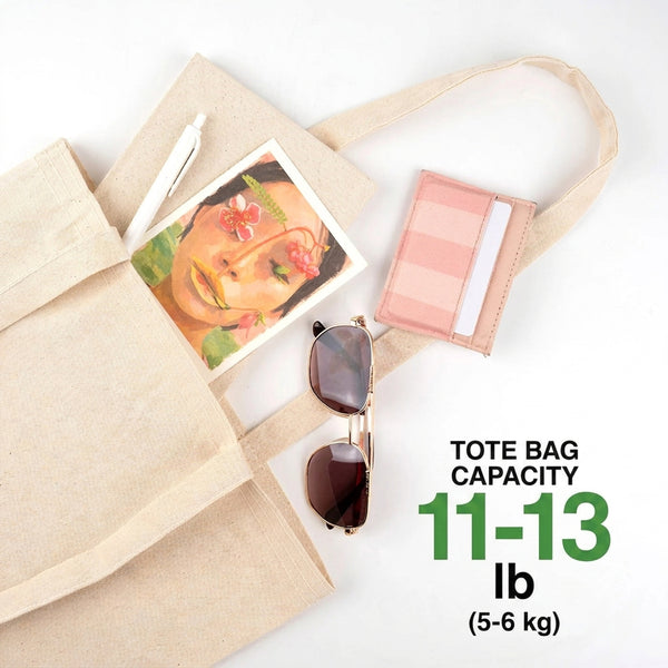 Custom Wide Tote Bag 14"x12" With Logo – carry capacity – Pamusan.com