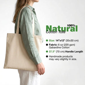Custom Wide Tote Bag 14"x12" With Logo – 100% natural cotton specifications – Pamusan.com