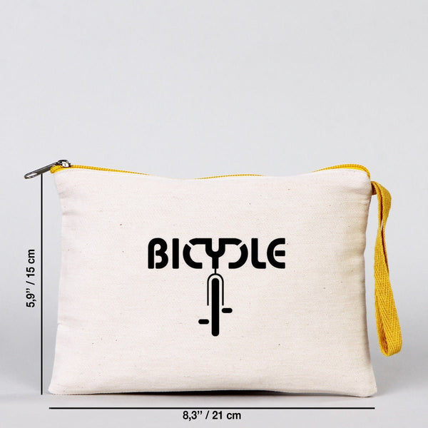 Custom Yellow Zippered Clutch Bag – 8"x 6" Cotton Pouch - Pamusan.com