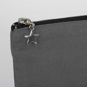 Custom Zippered Clutch Bag – Anthracite – 10" × 7" (25 × 18 cm) - 10 oz - Pamusan.com