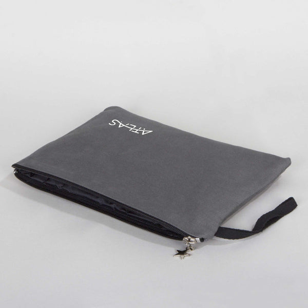 Custom Zippered Clutch Bag – Anthracite – 10" × 7" (25 × 18 cm) - 10 oz - Pamusan.com