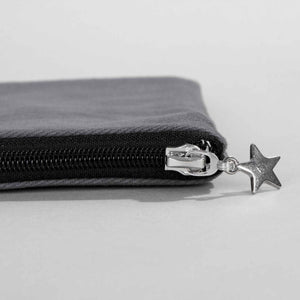 Custom Zippered Clutch Bag – Anthracite – 10" × 7" (25 × 18 cm) - 10 oz - Pamusan.com