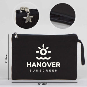 Custom Zippered Clutch Bag – Black – 10" × 7" (25 × 18 cm) - 10 oz - Pamusan.com