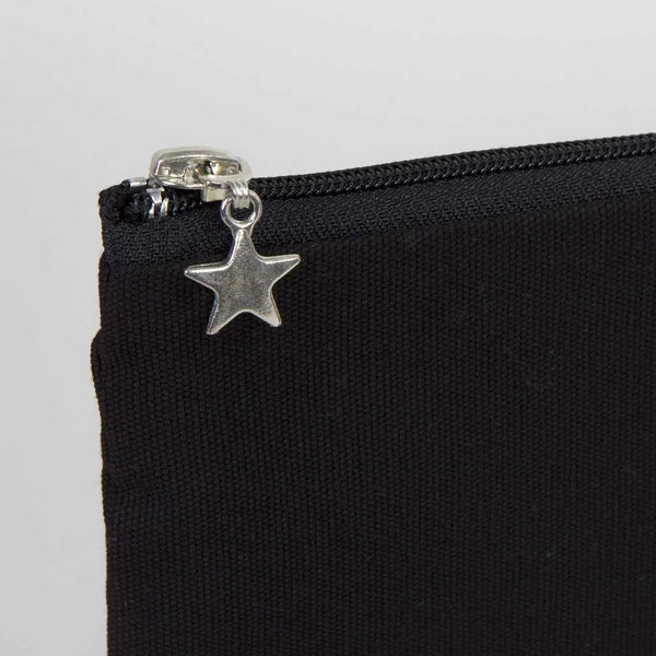 Custom Zippered Clutch Bag – Black – 10" × 7" (25 × 18 cm) - 10 oz - Pamusan.com