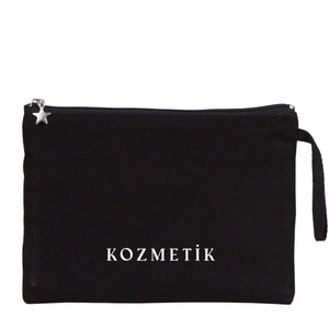 Custom Zippered Clutch Bag – Black – 10" × 7" (25 × 18 cm) - 10 oz - Pamusan.com