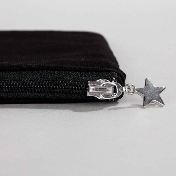 Custom Zippered Clutch Bag – Black – 10" × 7" (25 × 18 cm) - 10 oz - Pamusan.com