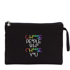 Custom Zippered Clutch Bag – Black – 10" × 7" (25 × 18 cm) - 10 oz - Pamusan.com