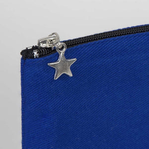 Custom Zippered Clutch Bag – Blue – 10" × 7" (25 × 18 cm) - 10 oz - Pamusan.com