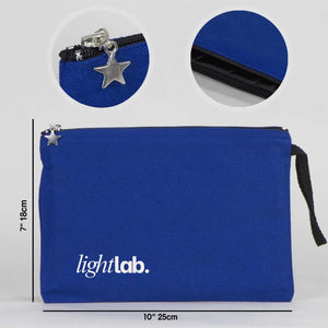 Custom Zippered Clutch Bag – Blue – 10" × 7" (25 × 18 cm) - 10 oz - Pamusan.com