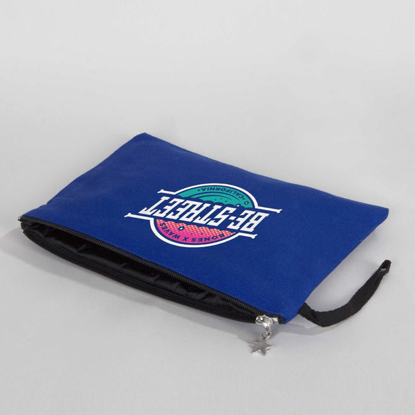 Custom Zippered Clutch Bag – Blue – 10" × 7" (25 × 18 cm) - 10 oz - Pamusan.com