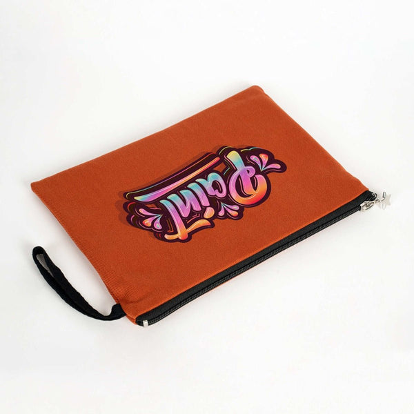 Custom Zippered Clutch Bag – Ceramic – 10" × 7" (25 × 18 cm) - 10 oz - Pamusan.com